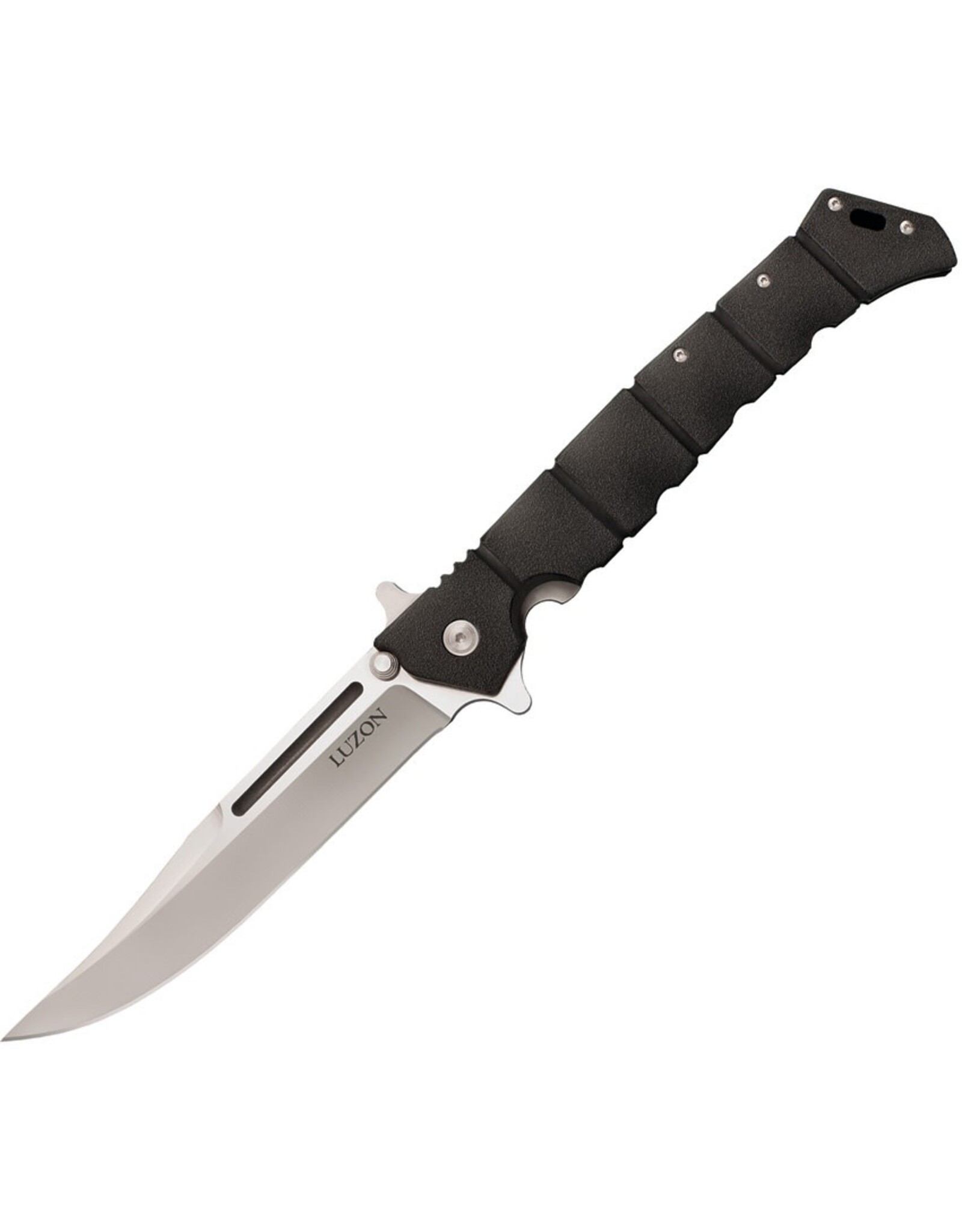 Cold Steel Cold Steel 20NQX Large Luzon Flipper Knife 6" Plain Blade, Black GFN Handles - Leaf-Spring Lock, Liner Lock