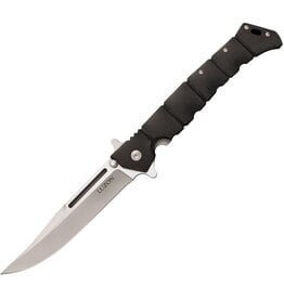 Cold Steel Cold Steel 20NQX Large Luzon Flipper Knife 6" Plain Blade, Black GFN Handles - Leaf-Spring Lock, Liner Lock