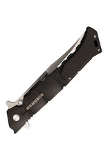 Cold Steel Cold Steel 20NQX Large Luzon Flipper Knife 6" Plain Blade, Black GFN Handles - Leaf-Spring Lock, Liner Lock