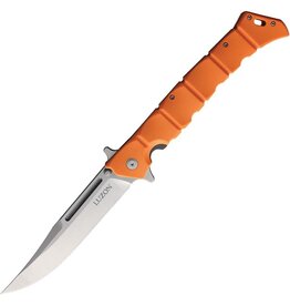 Cold Steel Cold Steel 20NQX-ORST Large Luzon Flipper Knife 6" Satin Clip Point Blade, Orange GFN Handles, Liner Lock