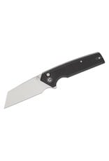 Civivi CIVIVI Knives Amirite Button Lock Flipper Knife 3.48" Nitro-V Satin Reverse Tanto Blade, Coarse Black G10 Handles - C23028-2