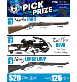 DRAW #1897 (#1-63) - Pick Your Prize - Marlin, Excalibur OR Henry!