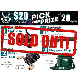 DRAW #1895 - Pick Your Prize - Diawa Ballistic, Daiwa Kage, Benchmade OR Yeti!