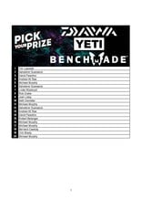 DRAW #1895 - Pick Your Prize - Diawa Ballistic, Daiwa Kage, Benchmade OR Yeti!