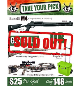 DRAW #1890 (#75-148) - Take Your Pick - Benelli M4 OR Take All 3!