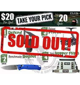DRAW #1901 - Take Your Pick - Tactacam, Benchmade, Daiwa OR Yeti!