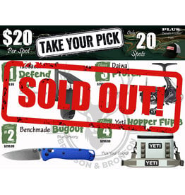 DRAW #1901 - Take Your Pick - Tactacam, Benchmade, Daiwa OR Yeti!