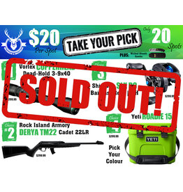 DRAW #1898 - Take Your Pick - Vortex, Rock Island Armory, Shimano OR Yeti!