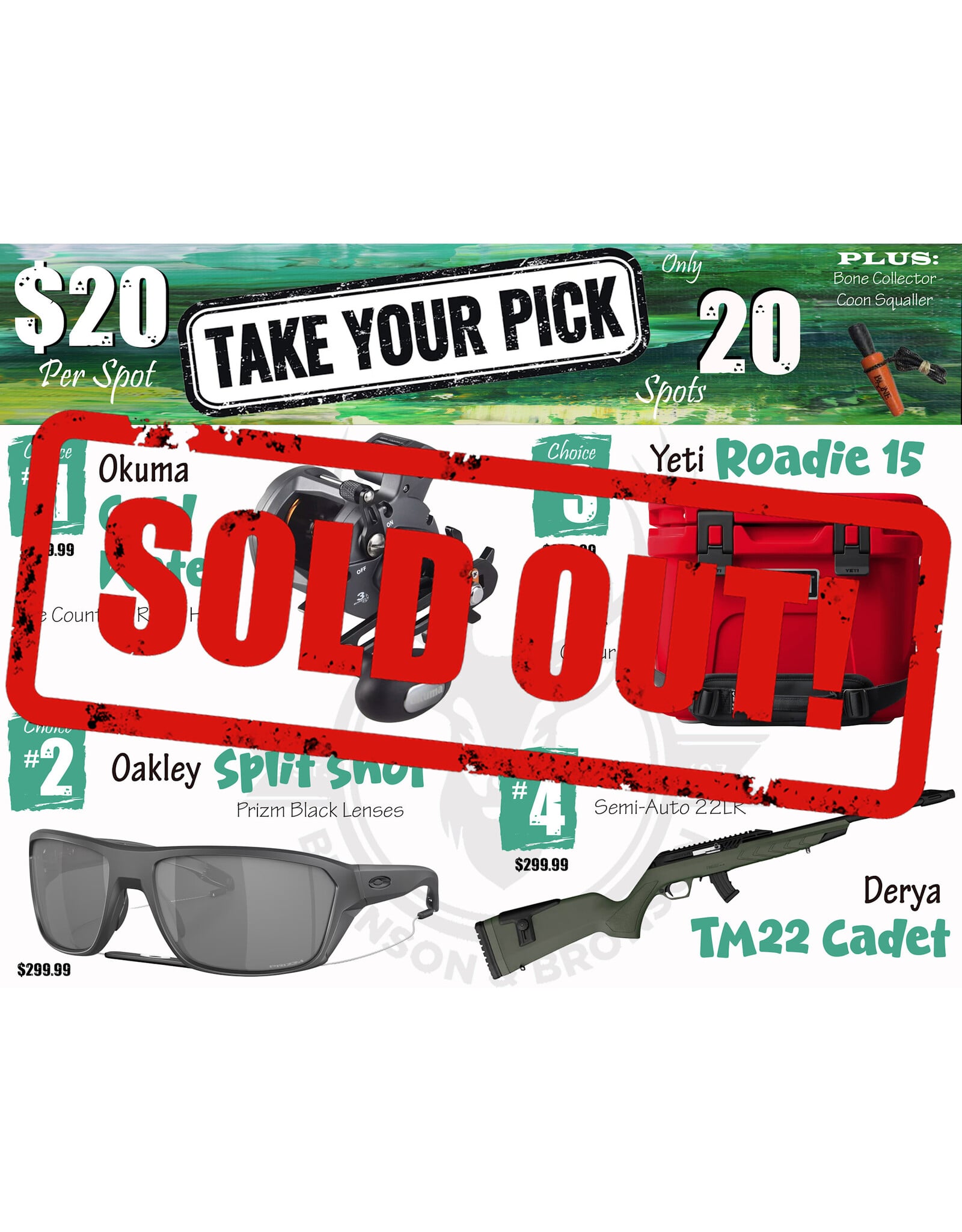 DRAW #1903 - Take Your Pick - Okuma, Oakley, Yeti OR Derya!