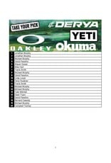 DRAW #1903 - Take Your Pick - Okuma, Oakley, Yeti OR Derya!