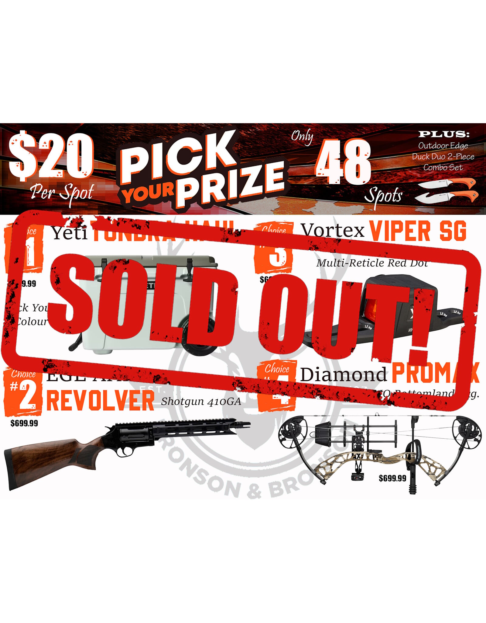 DRAW #1896 - Pick Your Prize - Yeti, EGE Arms, Vortex OR Diamond!