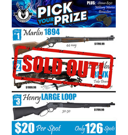 DRAW #1897 - Pick Your Prize - Marlin, Excalibur OR Henry!