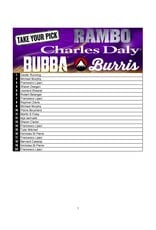DRAW #1899 - Take Your Pick - Bubba, Rambo, Charles Daly OR Burris!