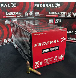 Federal Federal American Eagle 22LR 45gr Suppressor Copper Plated Solid 970fps AE22SUP1 (500 rounds)