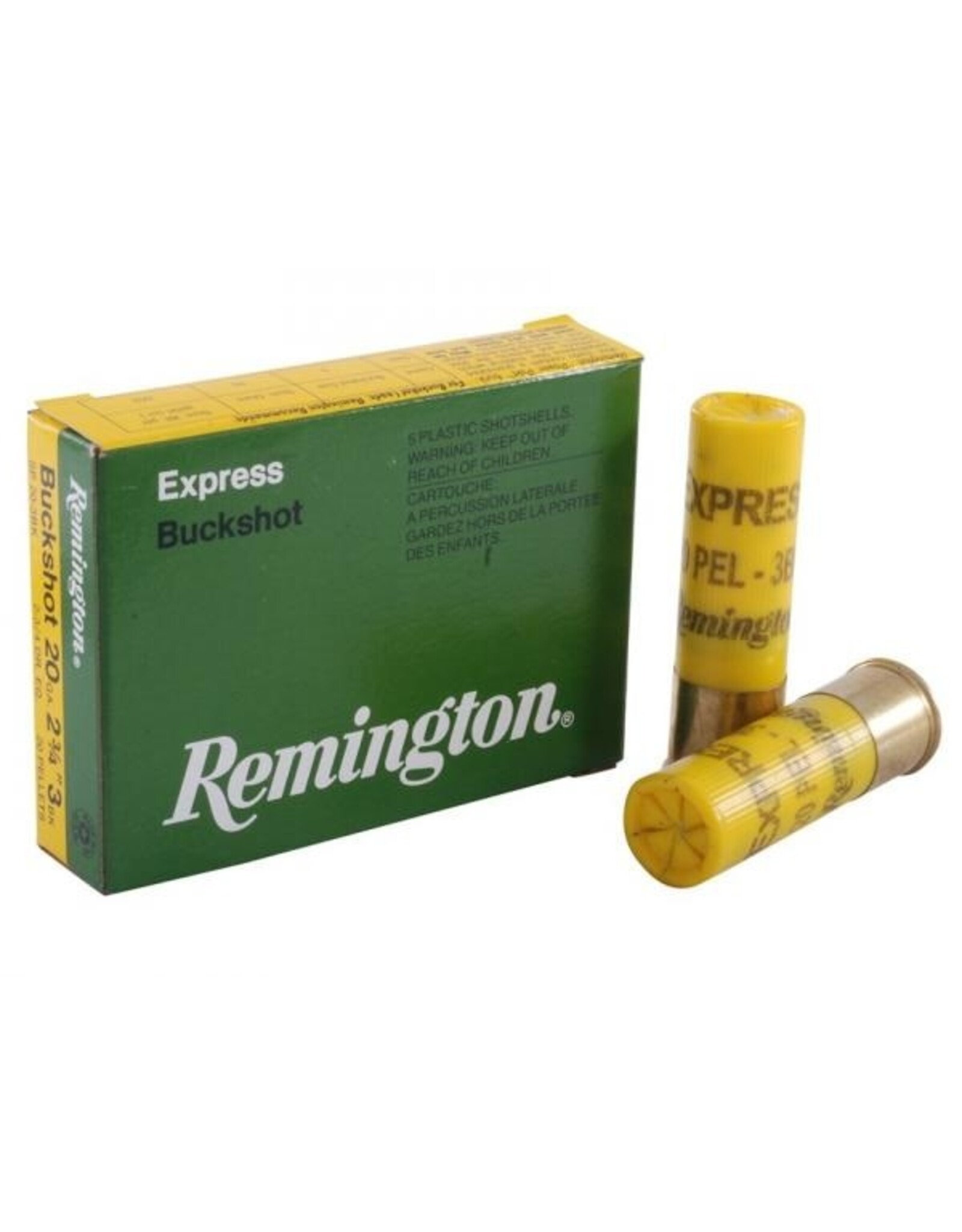 Remington REMINGTON EXPRESS AMMO 20GA 2 3/4IN  3 BUCKSHOT 5/BX