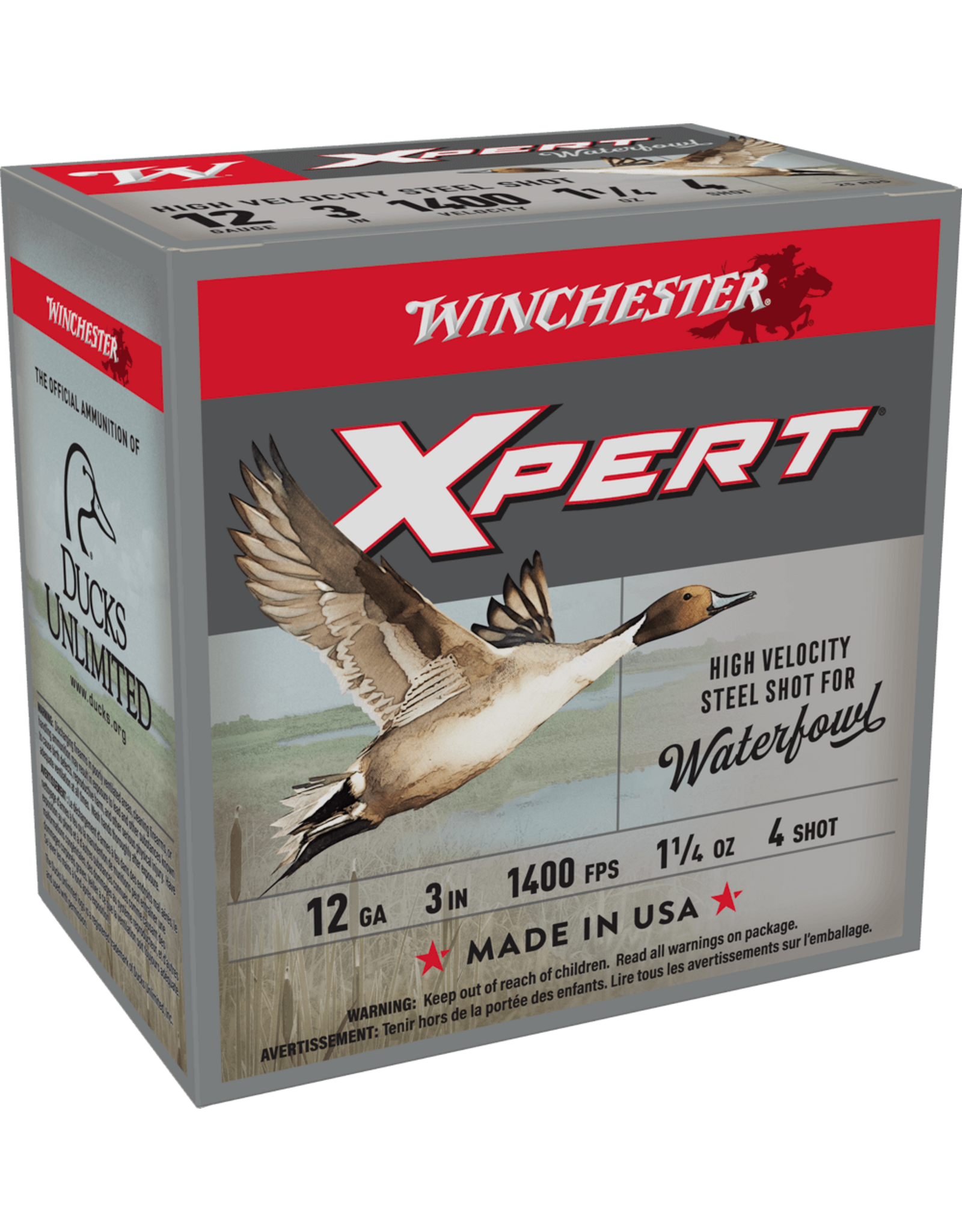 Winchester Winchester XPert 12GA 3" 1 1/4oz #4 SHOT 25 Rounds Waterfowl Steel WEX123H4