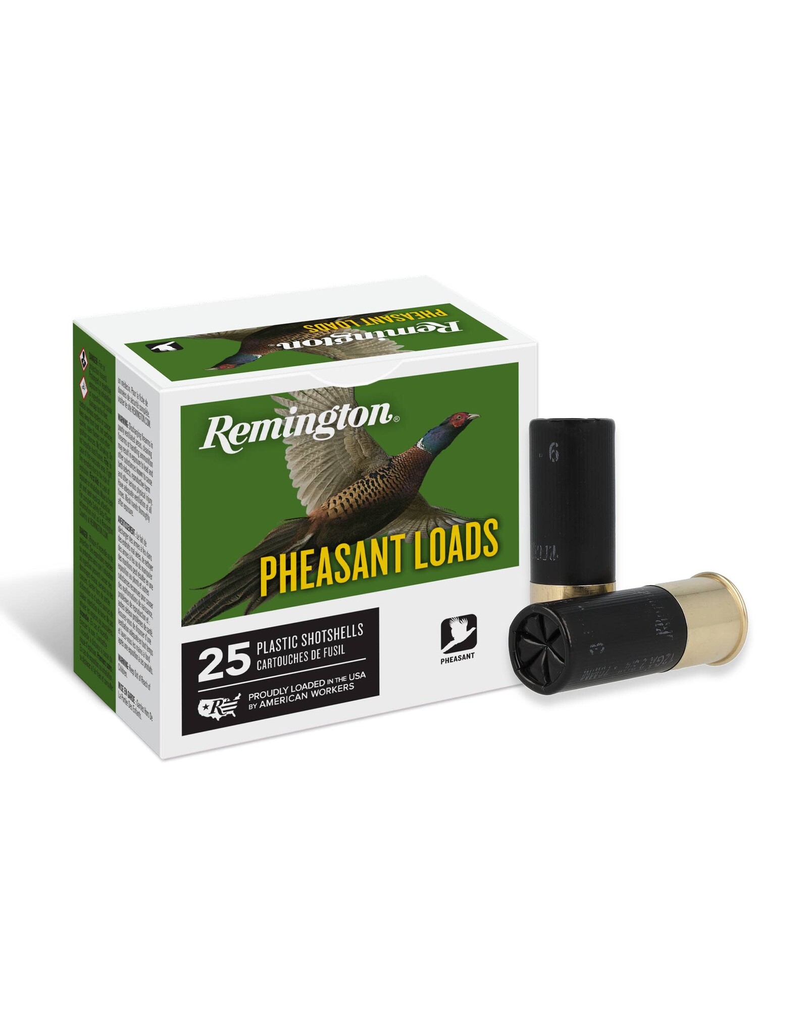 Remington Remington 20046 Pheasant Loads Shotshell 12 GA, 2-3/4 in, No. 4, 1-1/4oz, 3-3/4 Dr, 1330 fps, 25 Rnd per Box