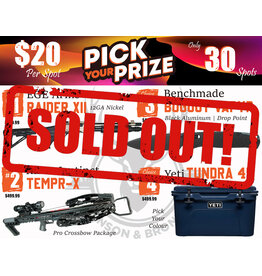 DRAW #1904 - Pick Your Prize - EGE Arms, Killer Instinct, Benchmade OR Yeti!