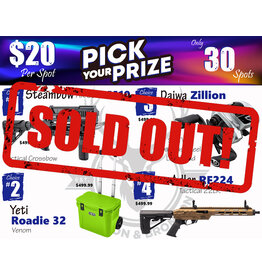 DRAW #1906 - Pick Your Prize - Steambow, Yeti, Daiwa OR Adler!