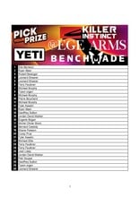DRAW #1904 - Pick Your Prize - EGE Arms, Killer Instinct, Benchmade OR Yeti!