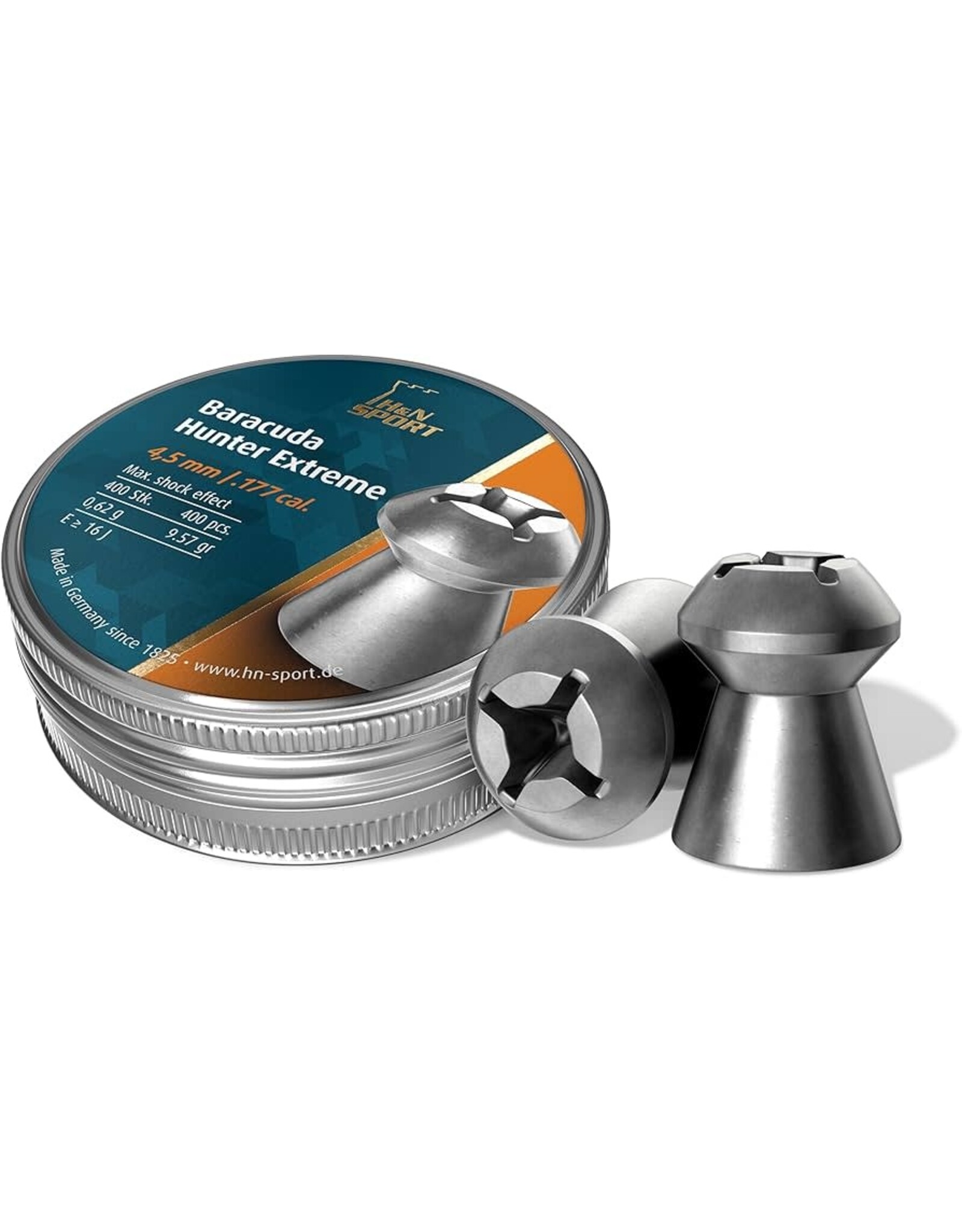 H&N Sport H&N Baracuda Hunter Extreme Pellets, .177 Cal, 9.57 Grains, Hollowpoint 400ct.