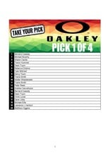 DRAW #1913 - Take Your Pick - OAKLEY - Pick 1 of 4!