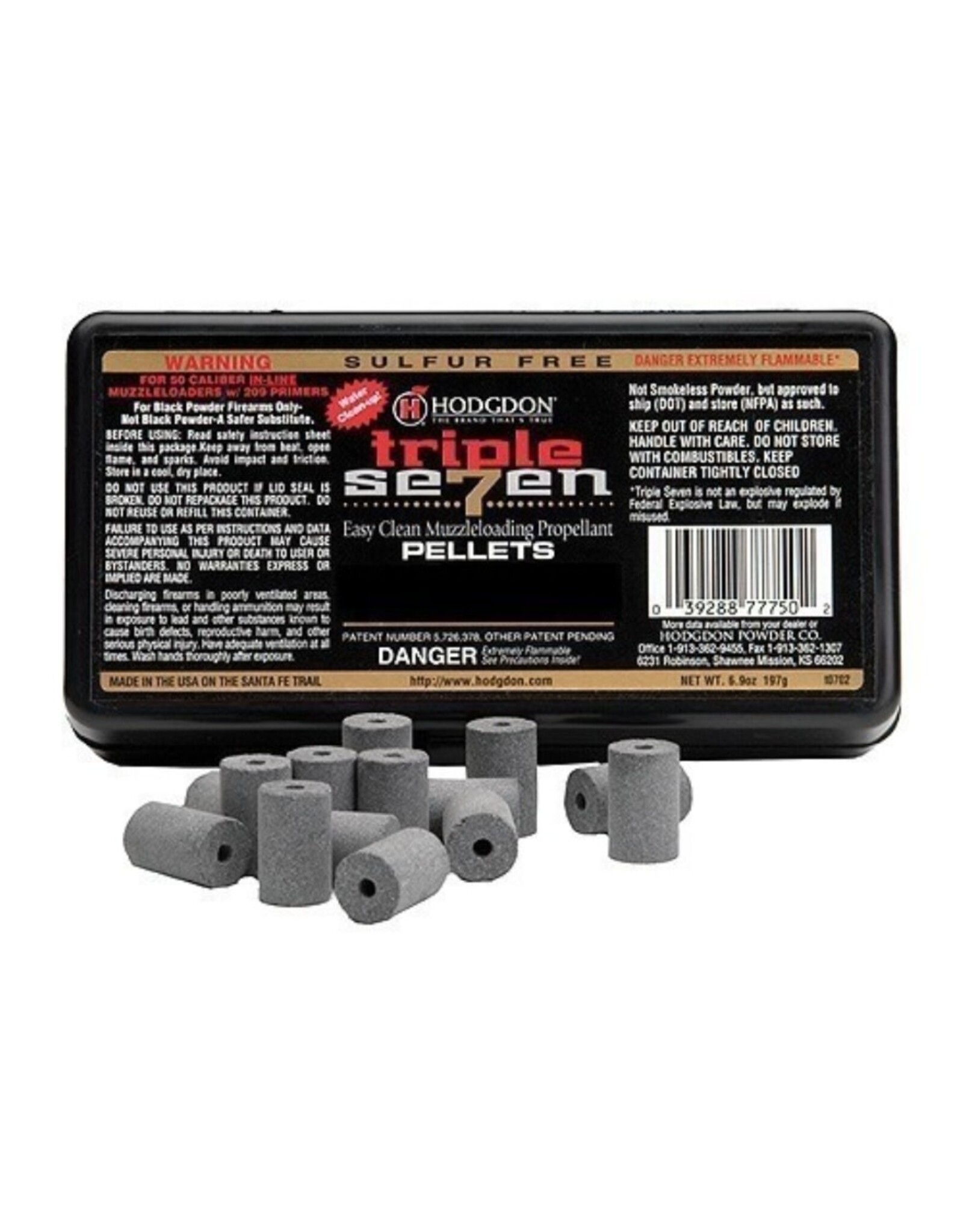 HODGDON POWDER Hodgdon T75050 Triple Seven Muzzleloading Pellets 50Cal 50Gr 100Bx