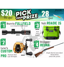 DRAW #1917 - Take Your Pick - Burris, Lew's, Yeti OR Stoeger!