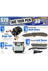 DRAW #1918 - Take Your Pick - Daiwa, Yeti, Benchmade OR Churchill!