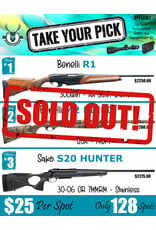 DRAW #1908 - Take Your Pick - Benelli R1, Benelli M2 Field OR Sako!