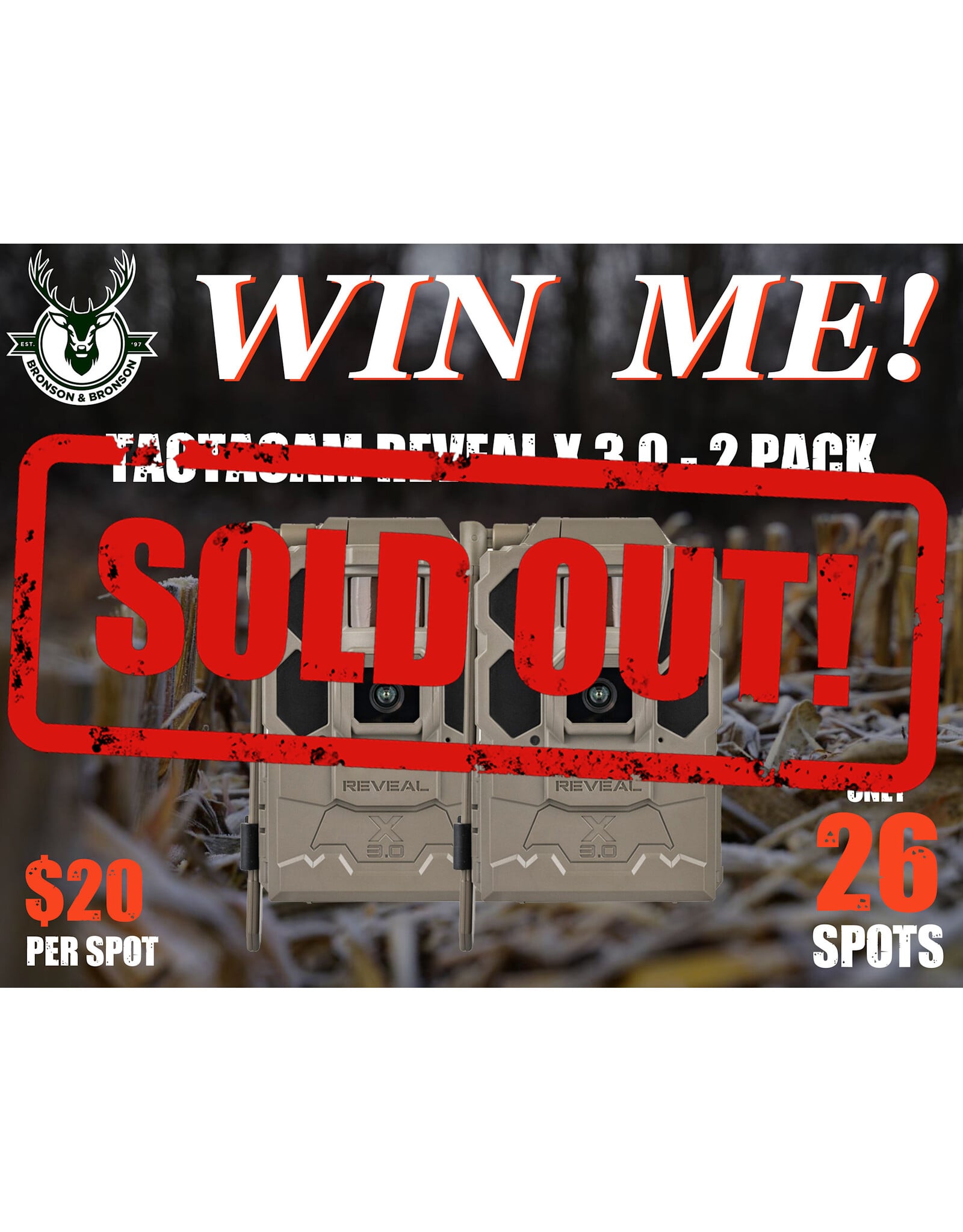 DRAW #1914 - WIN ME - Tactacam Reveal X 3.0 - 2 Pack! (June)