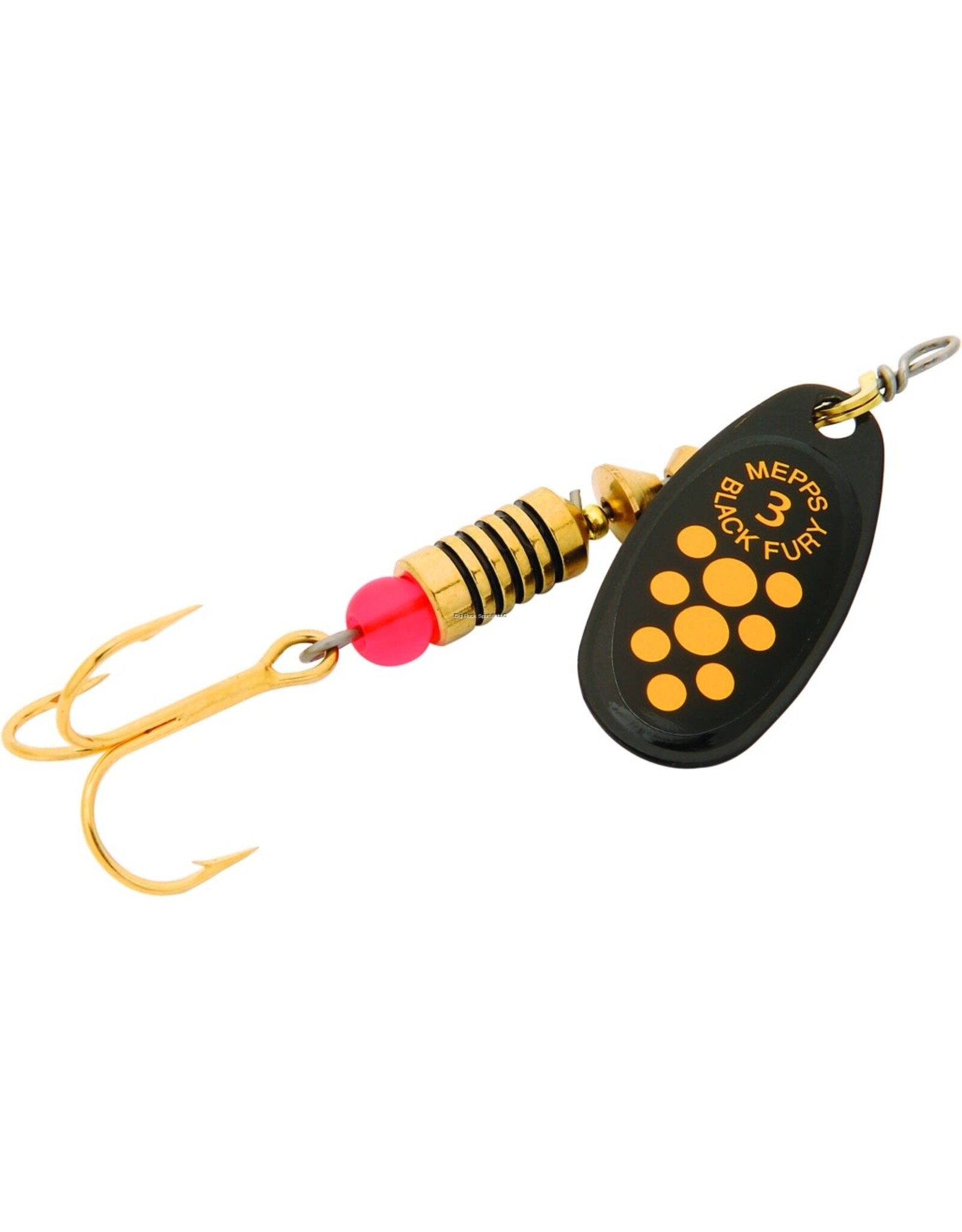 Mepps Mepps Black Fury 3 Plain Black/Yellow Dots