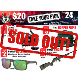 DRAW #1916 - Take Your Pick - Daiwa, Oakley, Yeti OR Derya!