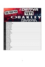 DRAW #1916 - Take Your Pick - Daiwa, Oakley, Yeti OR Derya!