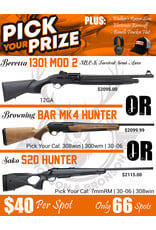 DRAW #1922 - Pick Your Prize - Beretta, Browning OR Sako!