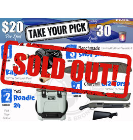 DRAW #1918 - Take Your Pick - Daiwa, Yeti, Benchmade OR Churchill!