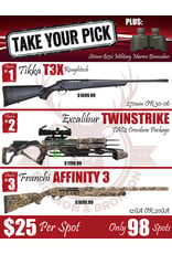 DRAW #1924 - Take Your Pick - Tikka, Excalibur OR Franchi!