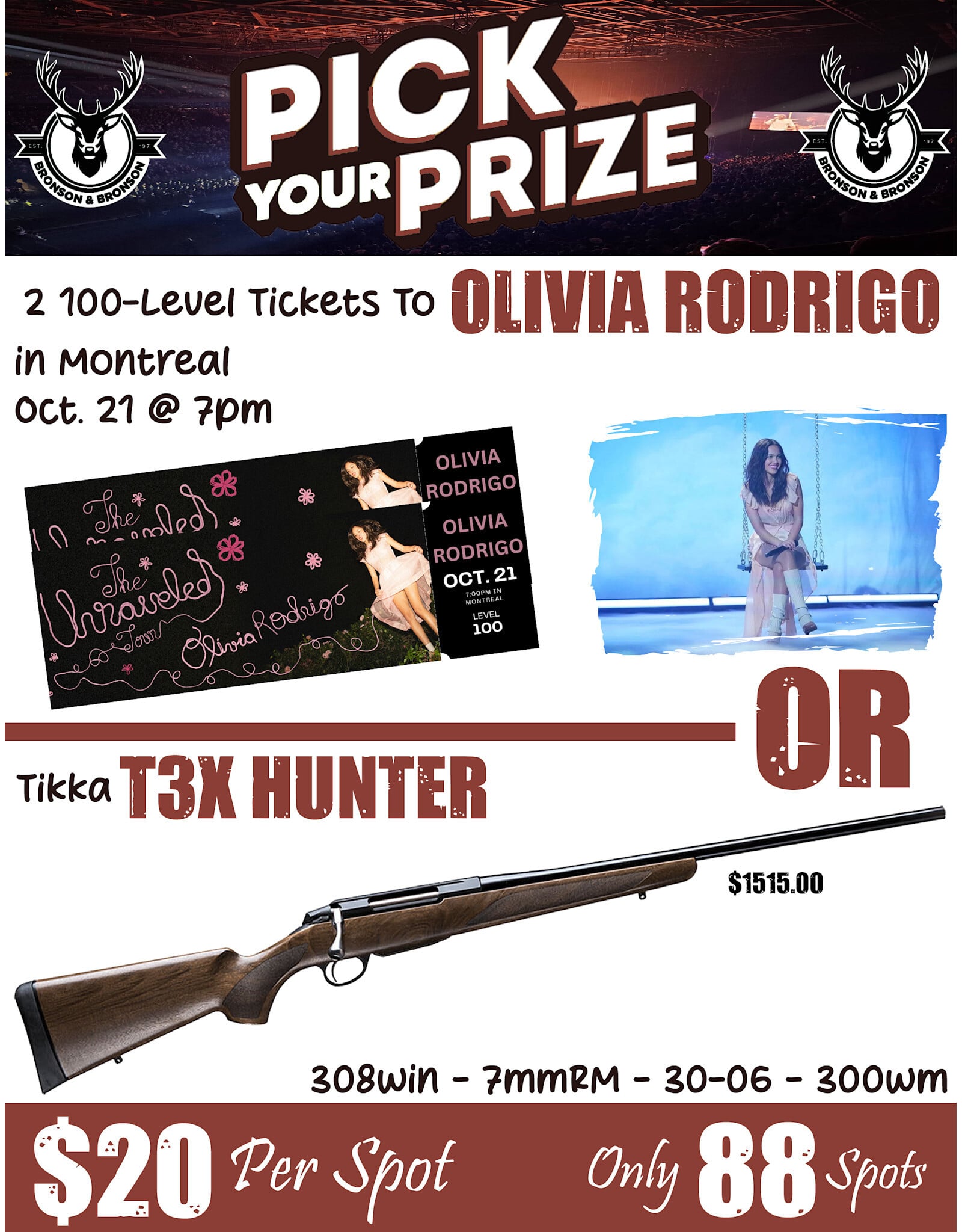DRAW #1926 - Pick Your Prize - Olivia Rodrigo OR Tikka!
