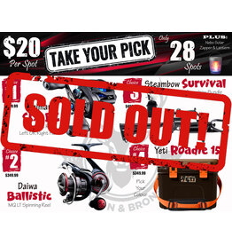 DRAW #1920 - Take Your Pick - Shimano, Daiwa, Steambow OR Yeti!
