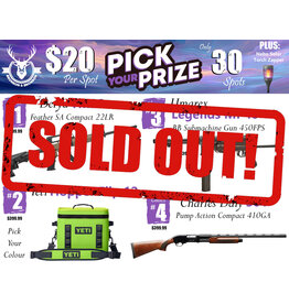 DRAW #1921 - Pick Your Prize - Derya, Yeti, Umarex OR Charles Daly!