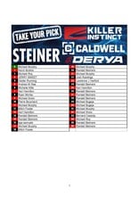 DRAW #1923 - Take Your Pick - Caldwell, Killer Instinct, Steiner OR Derya!