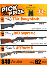 DRAW #1928 - Pick Your Prize - Tikka, Henry OR Franchi!
