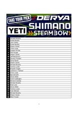 -- DRAW #1925 - Take Your Pick - Shimano, Derya, Steambow OR Yeti!