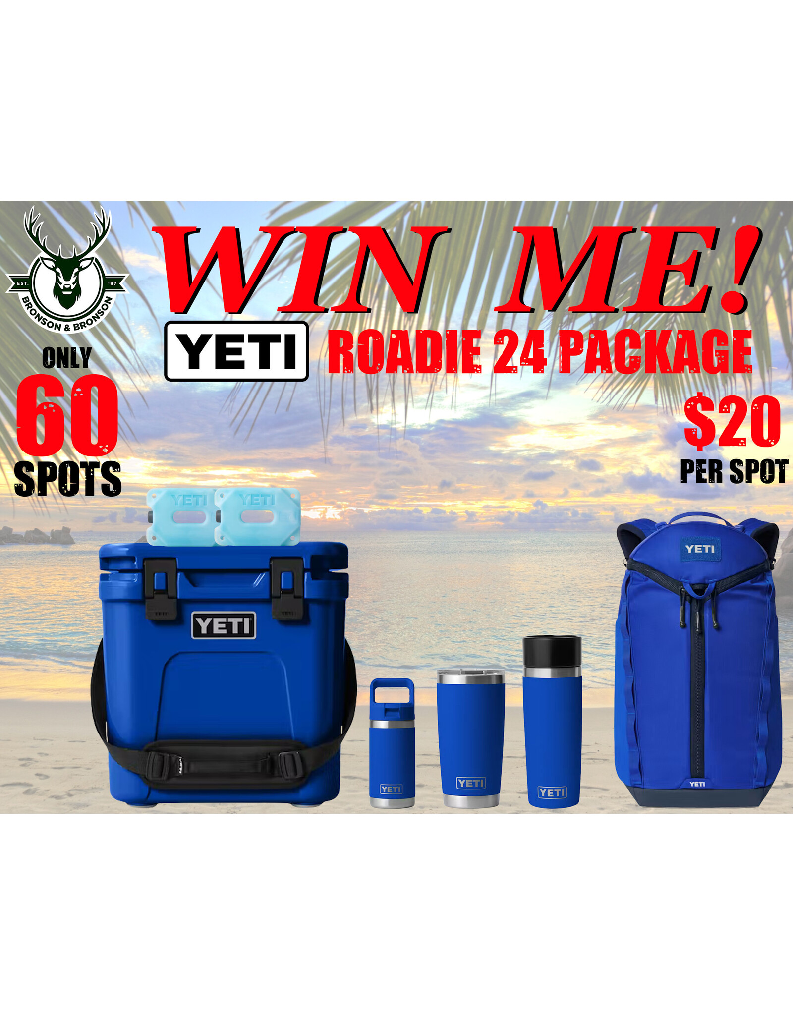 DRAW #1930 - WIN ME - Yeti Roadie 24 Royal Blue Package!