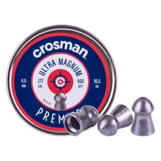 Crosman Premier Ultra Magnum .177 cal 10.5 grains Round Nose 500 count