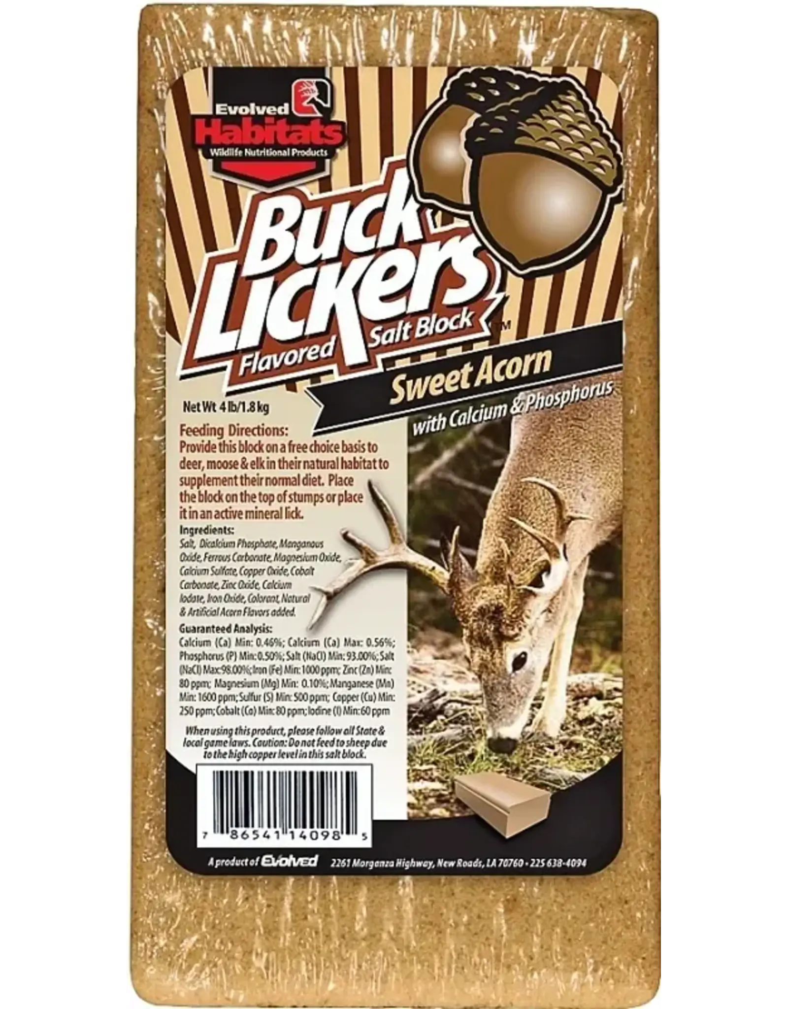 Evolved Habitats Evolved Habitats Buck Lickers Sweet Acorn Mineral Block