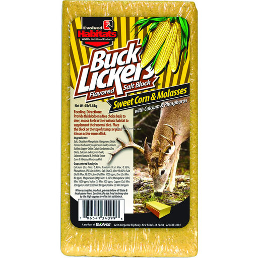 Evolved 34099 Buck Licker Sweet Corn & Molasses 4lb Block