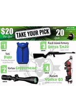 DRAW #1935 - Take Your Pick - Yeti, Vortex, Rock Island Armory OR Barnett!
