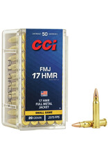 CCI CCI 0055 HMR FMJ Rimfire Ammo 17 HMR, FMJ, 20 Grains, 2375 fps, 50 Rounds