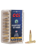 CCI CCI 0052 Gamepoint Rimfire Rifle Ammo 17 HMR, JSP, 20 Grains, 2375 fps, 50 Rounds